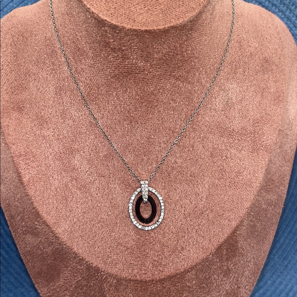 Swarovski Logan Jet Crystal Pendant Necklace